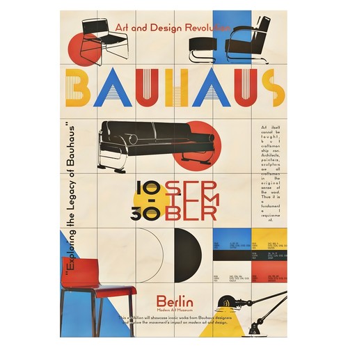 Affiche design bauhaus art - affiche,