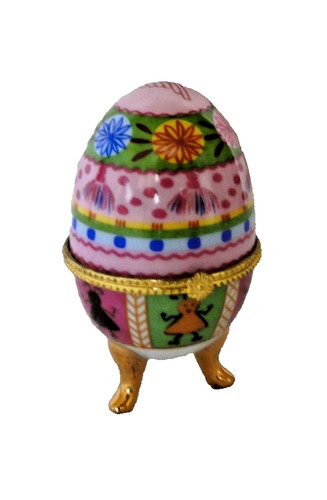 Oeuf boite porcelaine pieds - boite,