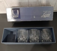 3 verres Cristal d'Arques BRETAGNE 30 cl Eau Whisky Made In France DURAND 