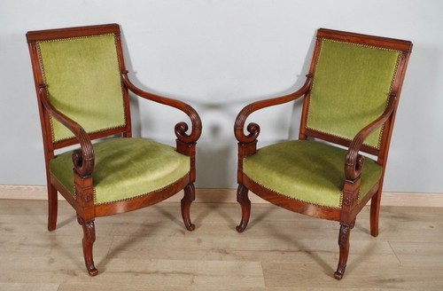 Paire fauteuils époque - fauteuils, d'époque