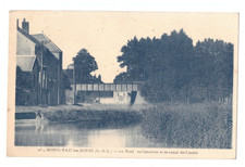 MONTCEAU-les-MINES (71) SLAUGHTERHOUSE, BRIDGE & LAUNDRY at the CANAL du CENTRE in 1926