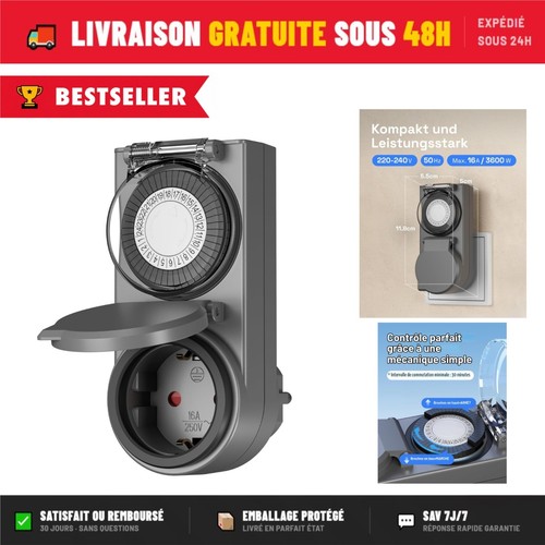 Hbn minuterie prise extérieur - minuterie,