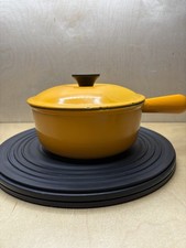 Vintage LE CREUSET Enameled Cast Iron Porridge Fondue Pot w/ Lid #18
