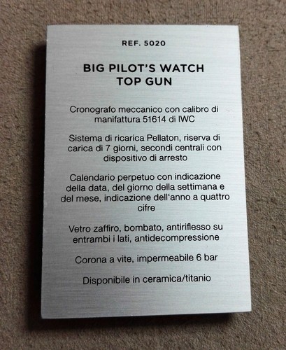 Iwc display ref - display, ref.5020