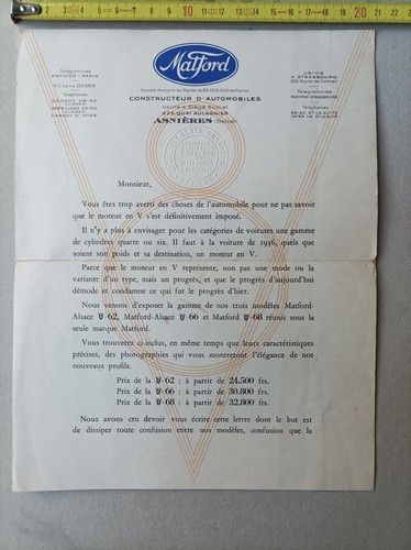 Prospectus matford ford 66 - ford, 62