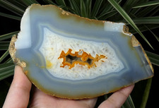 Belle tranche Agate bleu
