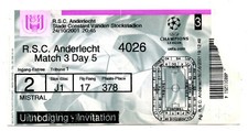 Ticket EC RSC Anderlecht - Lokomotive Moskau 24.10.2001