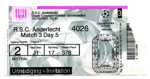 Ticket rsc anderlecht - ec,