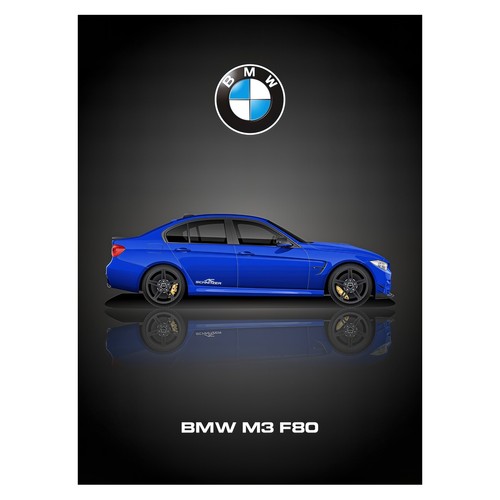 Affiche automobile bmw f80 - bmw,