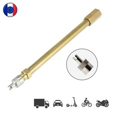 Extension Valve 14cm Anti-Retour, Démonte-Obus pour Pneu Trottinette, Auto, Moto
