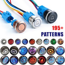 Custom Metal Push Button Switch Start Stop LED Light For Car Fog Switch 12V 24V