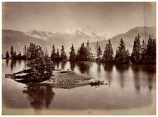 Switzerland, Lake Boat Ride, ID Vintage Albumen Print, T
