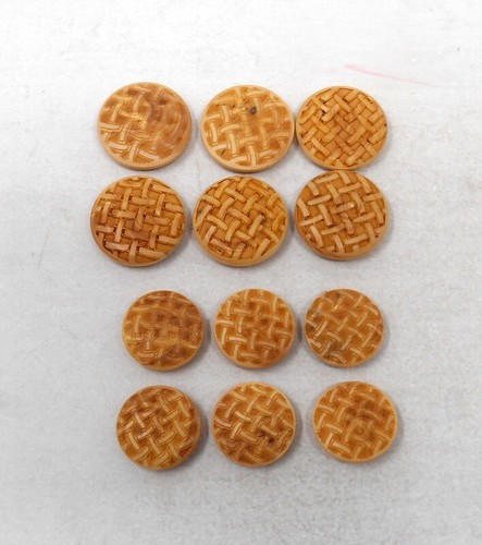 Lot boutons anciens bois - en,