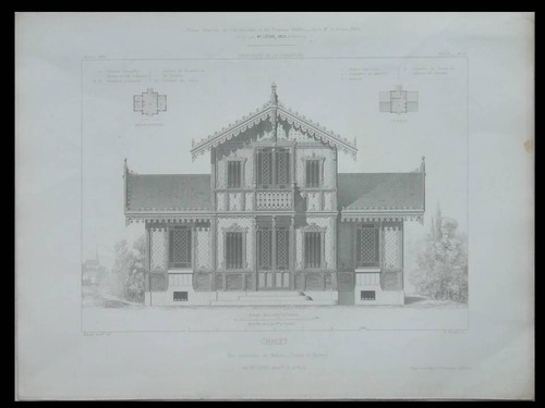 Melun chalet 1862 - -, gravure