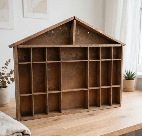 étagère bois forme de - en,
