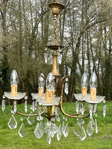 Lustre bronze pampilles en - bronze,