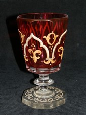 VERRE CALICE EMAILLE CRISTAL