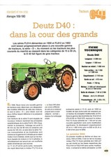 TRACTEUR DEUTZ D 40 Dans la cour des grands & Sur 4 Pages