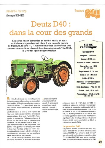 Tracteur deutz dans la - d,