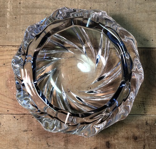 Cendrier cristal signé - cendrier,