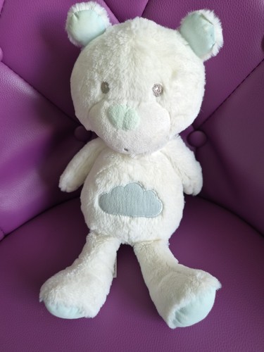 Doudou peluche ours blanc - ,