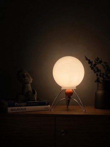 Lampe boule opaline - ✨,