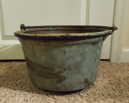 Vintage large kettle stewing - large,