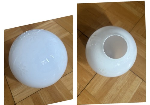 Globe verre opalin - globe, en