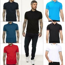 Kruze Polo Shirts Mens Short Sleeve Regular Fit Premium Work Casual Plain Top UK