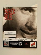 TICKET CONCERT PATRICK BRUEL 5 MAI 1991 PARC DES EXPOSITIONS - NANCY