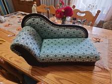 Vintage Unbranded Mini Doll Size Fainting Couch Chaise Lounge Antique Retro