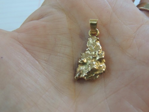 Pendentiif pépite jaune - pépite, or