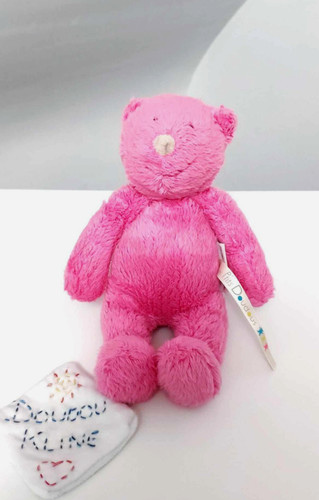 Peluche doudou ours - ours, rose