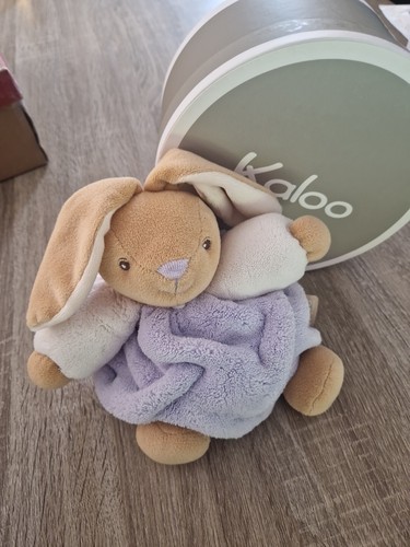 Doudou lapin plume - , mauve