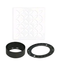 Schluter Kerdi Systems Matte White Floral 4" Shower Drain Grate KDIF4GRKMBWD5