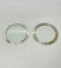 Lot de 2 hublots nautiques industriels - fenêtre de navire en aluminium du mi...