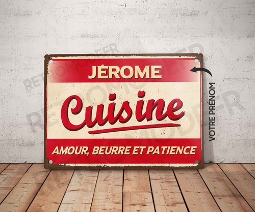 Plaque métal vintage cuisine - plaque,