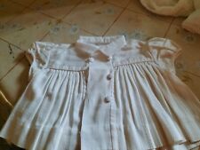 poupée robe ancienne coton broderie  SFBJ  jumeau unis France Bru ANTIC DRESS
