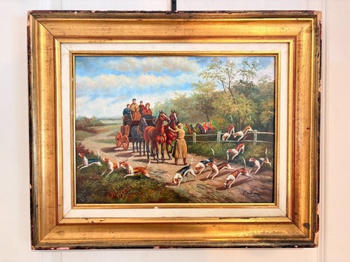 Tableau peinture huile panneau - peinture,
