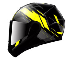Casque Réversible MPH Artra Noir Argent Jaune Fluo Mat Taille XS S M L XL XXL