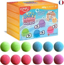 12 bombes de bain de Zimpli Kids, coffret de bombes de bain hydratantes, cadeau