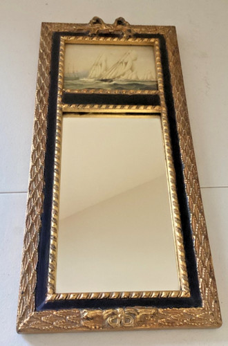 Gilt framed trumeau mirror - gilt-framed,