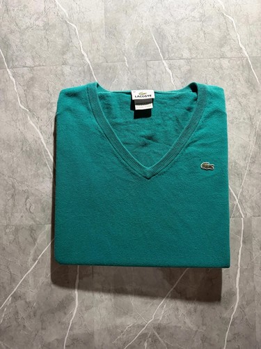 Pull col lacoste vert - pull,