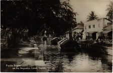 PC CEYLON SRI LANKA PADDA BOATS ON THE NEGOMBO CANAL (a49710)