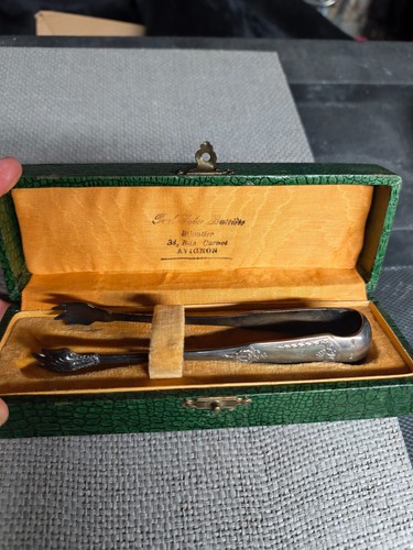 Pince sucre metal argenté - pince,