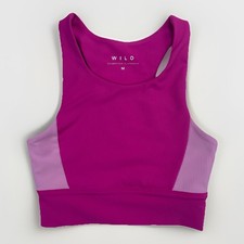 Wilo The Label Base Ribbed Longline Sports Bra, Bubble Gum Pink, Size M