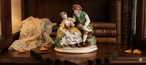 Porcelaine groupe scène