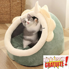 Maison pour Chat Douce & Chaude Grotte avec Coussin Amovible