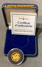 Médaille 10ème Anniversaire de L'Euro OR BE 10000 Exemplaires Certificat