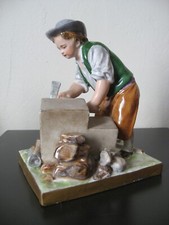Petit tailleur de pierre d'aprés BOUCHER Sévres Samson Meissen  Franc Maçonnerie